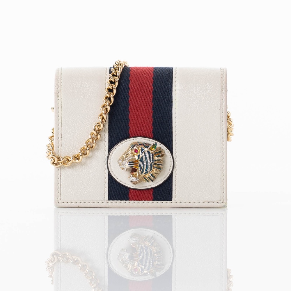 Gucci White Rajah Wallet on a Chain - Picture 2 of 9